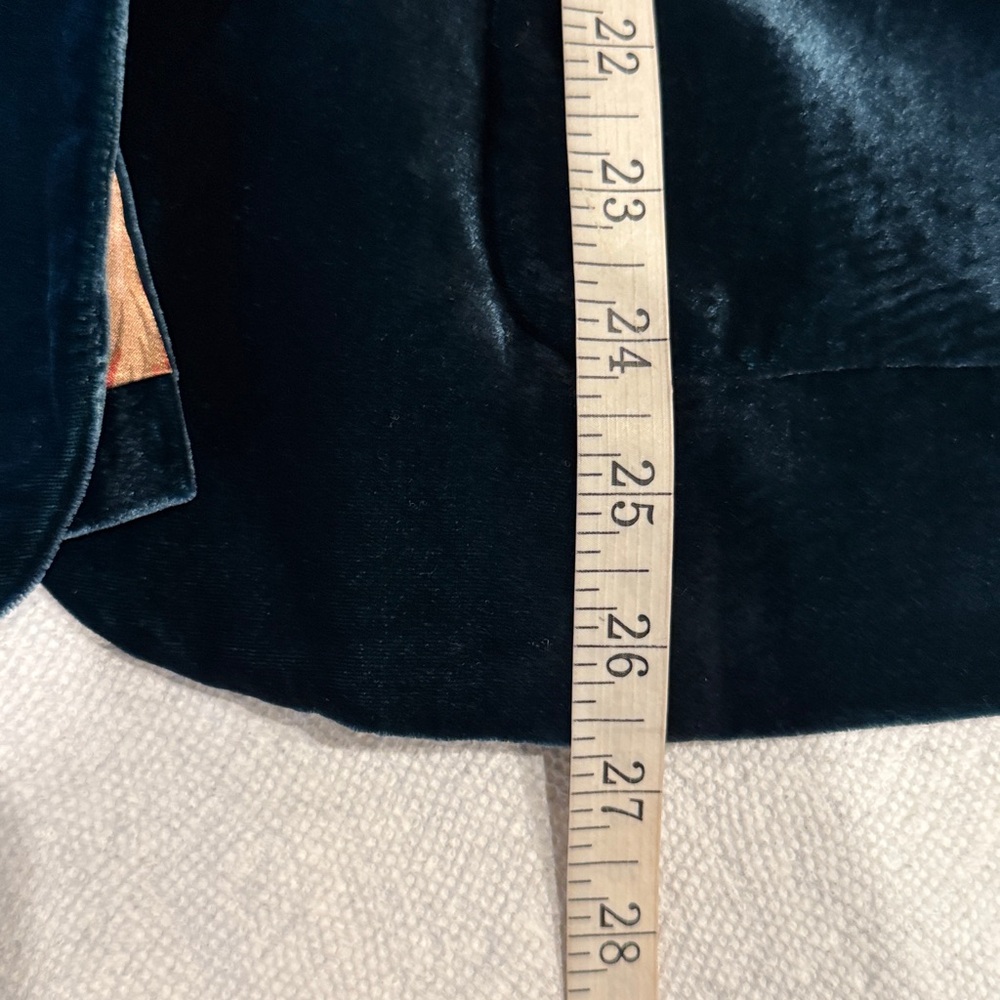 Sundance Beau Green Velvet Silk Blend Lined Floral Blazer Size 2 - Picture 11 of 12
